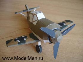 Самолёт "Месершмидт" из бумаги