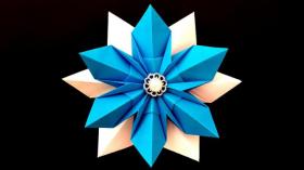 Объемная снежинка из бумаги на Новый год