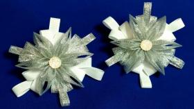 НОВОГОДНЯЯ СНЕЖИНКА КАНЗАШИ ❄️ Заколка для волос своими руками