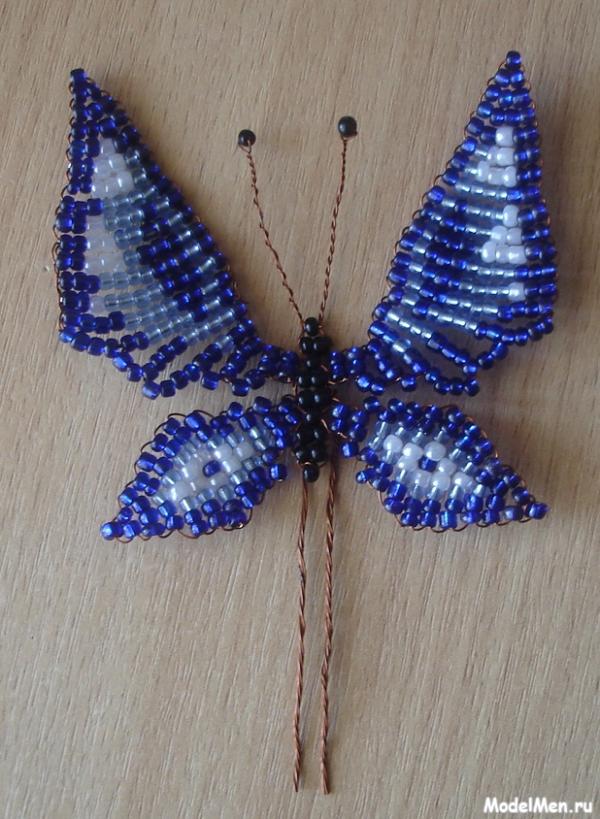 Бабочка из бисера.