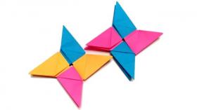 Как сделать сюрикен из бумаги