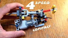 Компактная 4-скоростная электронная коробка передач из Lego