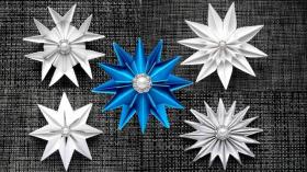 Объемные СНЕЖИНКИ ИЗ БУМАГИ Поделки на Новый Год