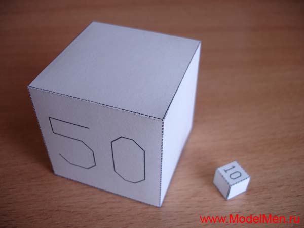 Развёртки геометрических фигур кубик