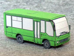 Модель автобуса из бумаги