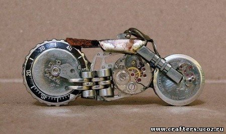 Мотоциклы из часовых деталей