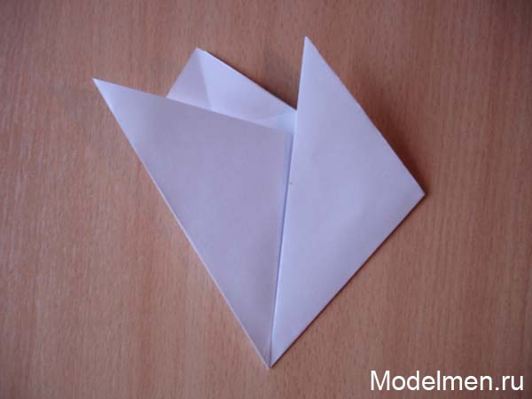 Схема складывания бумаги для вырезания пятилучевой (пятиконечной) снежинки