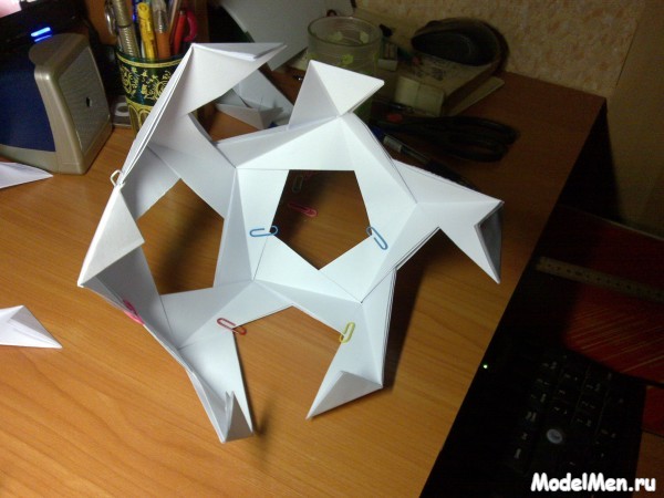 Моя первая работа: оригами додекаэдра