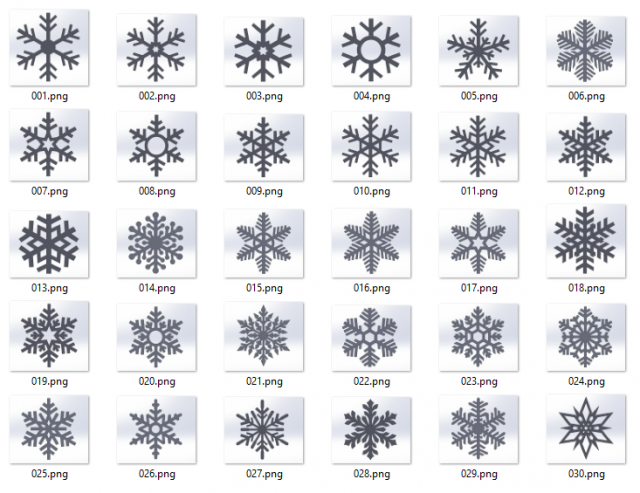 Коллекция снежинок STL для 3д-печати